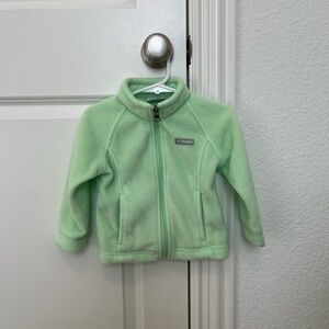 Columbia Light Mint Lime Green Fleece Jacket